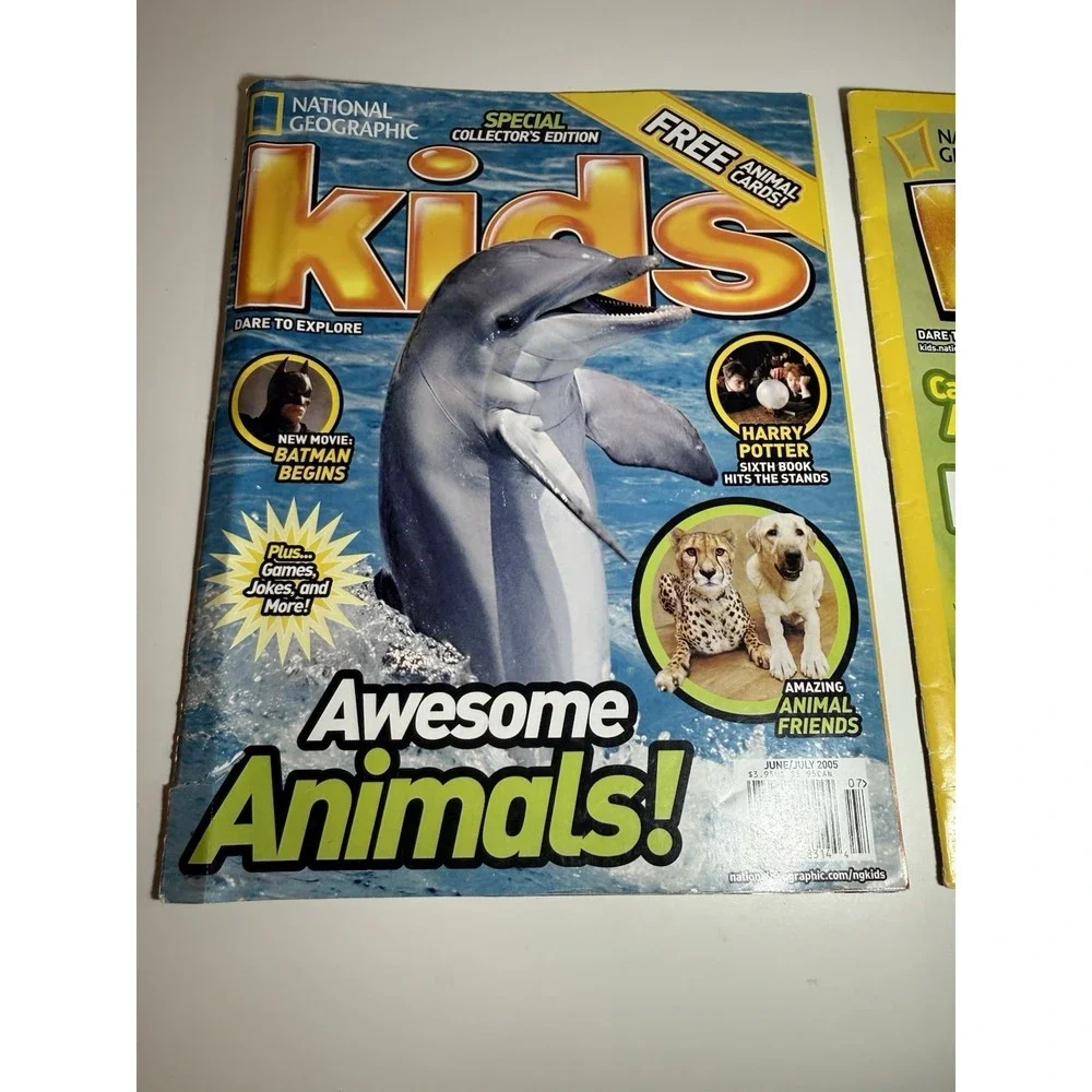 National Geographic Kids Mag Lot 2005 2007 Animals Fox Harry Potter 2pc